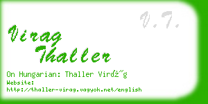 virag thaller business card